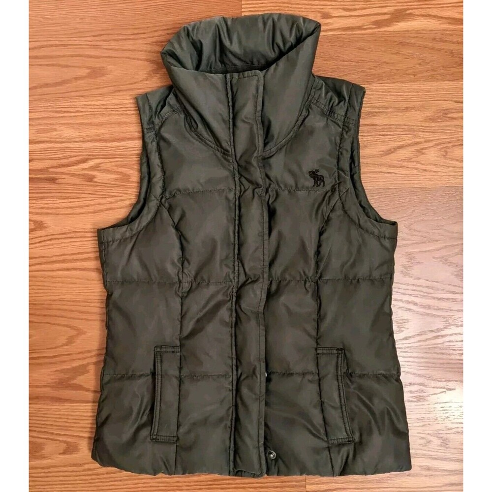 Abercrombie Down Puffer Vest Women Sz Small Chunky Gorpcore Trap Preppy Casual
